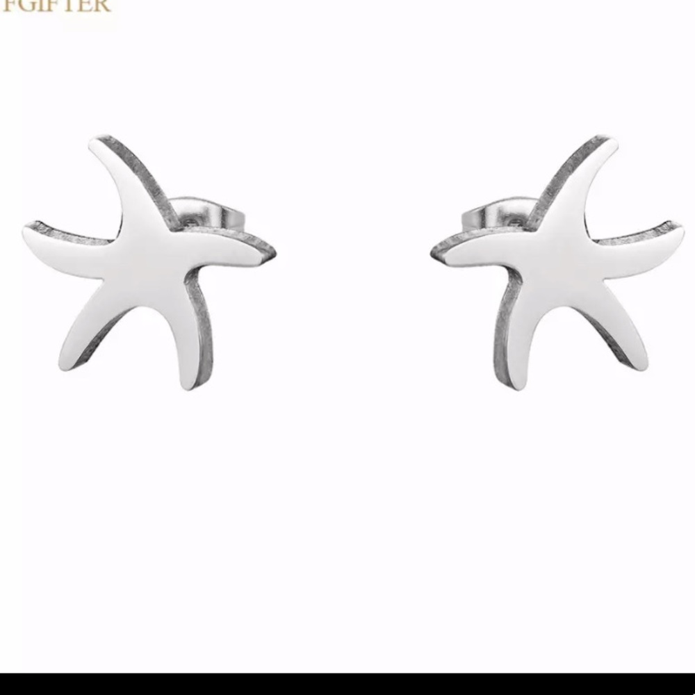 Sea star hypoallergenic earring stud